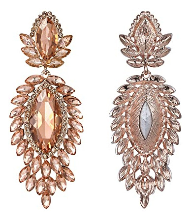 Pendientes Colgantes De Cristal Austriaco En Forma De Gota A