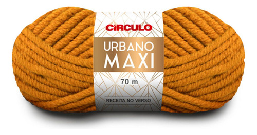 Lã Tricô Urbano Maxi Circulo Novelo 70m 100g (1429 Tex) Cor 7252 - Dark Cheddar