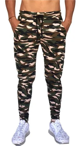 Pantalón Jogger Para Hombre Estilo Militar, Camuflado, Enrresortado. 30  militar