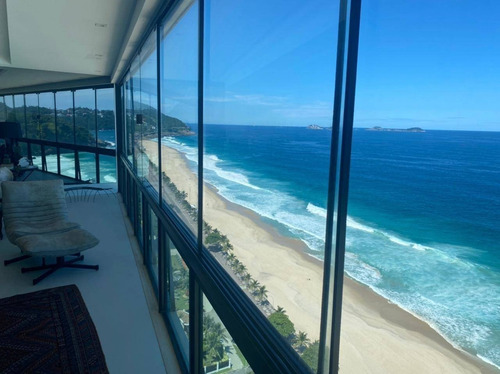Imagem 2 de 30 de São Conrado Cobertura Duplex Frontal Mar Com Vista Pedra Da Gávea Finamente Decorada Por Arquiteto 4 Suítes 3 Vagas 470m2. - 1873 - 69383469