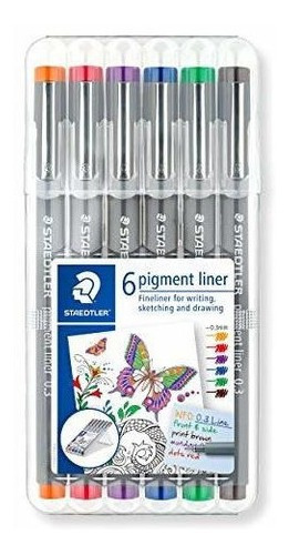 Staedtler Color Pigmento Liner Sketch Juego De 6 03ssb6 03 M