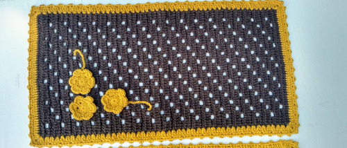 Tapete Crochê 2 Peças 63x33 Envio Imediato