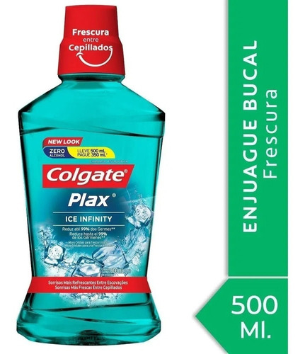 Colgate Enjuague Bucal Liquido Sin Alcohol 500 Ml Formula Plax Icefusion