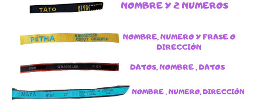 3 Collares Mascota Personalizados Esp. Un M, Un G Y Un Xg