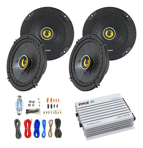 Altavoz Para Coche Amplificador Combinado: 4 Coaxial Kicker