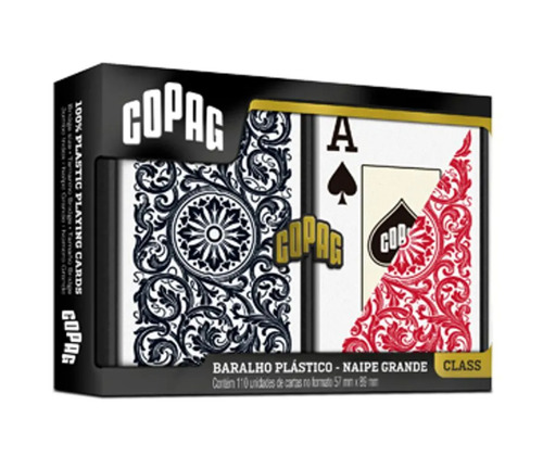 Cartas Poker Copag Class Baraja Premium Plástico Set X2