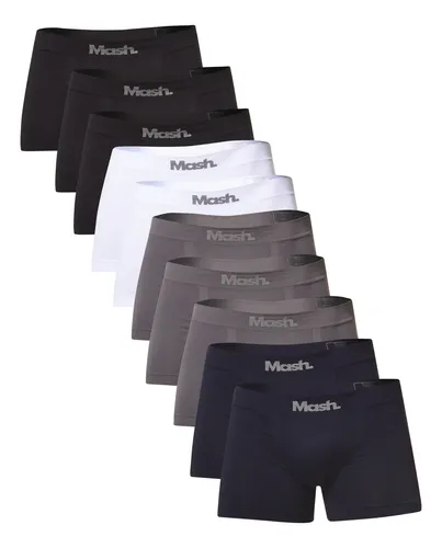 Kit 10 Cuecas Boxer Mash