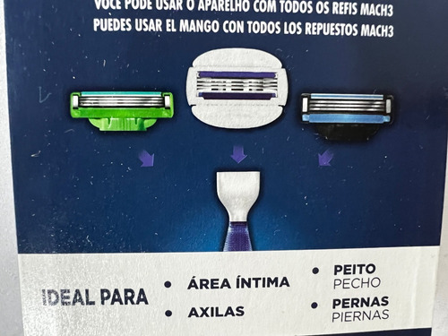 Máquina De Afeitar Recargable Gillette Mach3 Cuerpo 1unidad