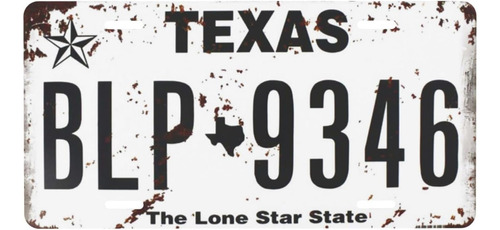 Placa De Matrícula De Texas Novedosa Para Decoración De Auto