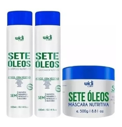 Kit Sete Óleos (sh + Cond + Máscara 500g) - Widi Care