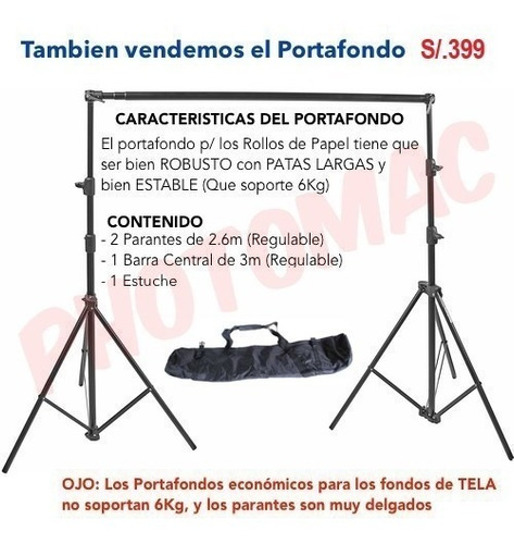 Imagen 8 de 9 de Fondo De Papel Cartulina 2.72x11m Estudio Fotografico