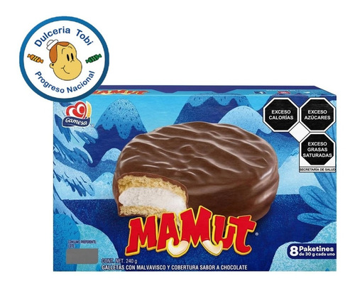 Galletas Mamut Gamesa 8 Paketines 30gr. C/u