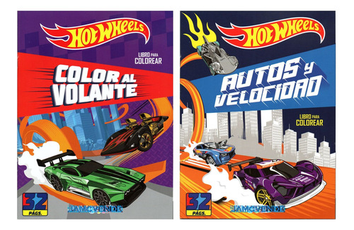 Libros Para Colorear De Hot Wheels Autos Carreras Para Niños