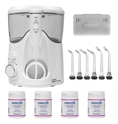 Waterpik Whitening Water Flosser 120 Tabletas 6 Boquillas