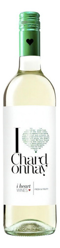 Vinho Espanhol I Heart Wines Chardonnay Branco 750ml