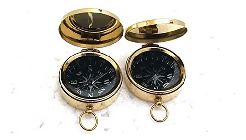 Shaheera Náutico De Latón Macizo 2 '' Compass De Latón, Comp