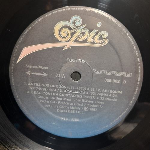 Imagem 6 de 9 de Vinil Lp Egotrip Ego Trip 1987 Com Encarte Bom Estado