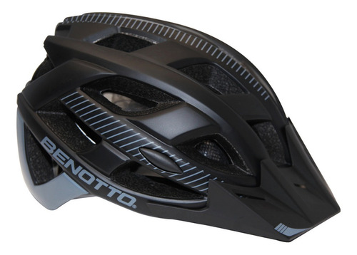 Casco Bicicleta Montaña Hb3-9 Negro Con Visera Benotto Talla M (55-58 cm)