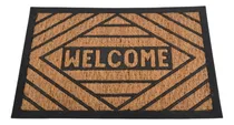 Comprar Felpudo Alfombra Coco Entrada Anti Deslizante Decoracion Ancho 60 Cm Diseño De La Tela Welcome Diagonales Largo 40 Cm