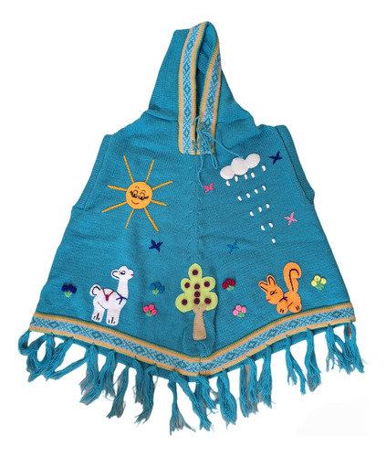 Poncho Ponchito Tejido Bordado Artesanal Jujeño Coya Niños