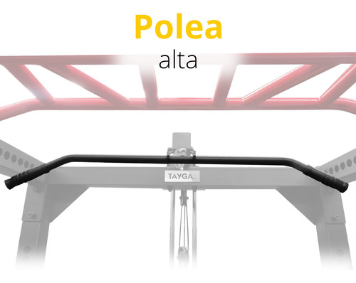 Power Rack Poder Con Polea Para Discos Tayga Negro Negro