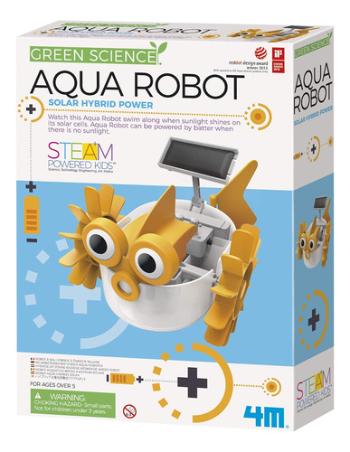 Aqua Fish Solar Hybrid Power Robot Kit De Ciencias Niñ...
