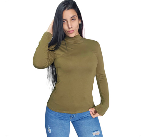3 Media Poleras Basica De Mujer Modal Lycra Xs-s-m-l..mc