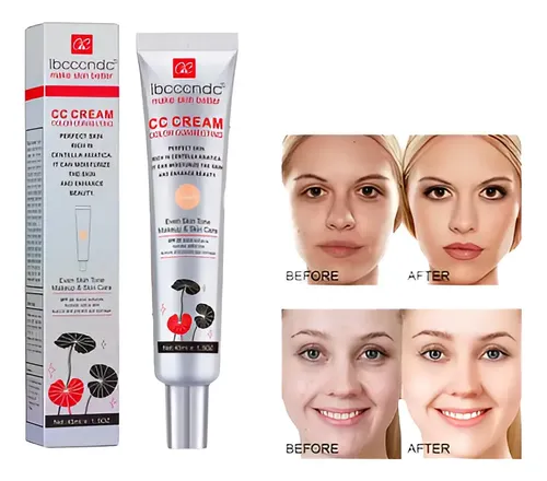 Creme Cc Coreano Base Liquida Corretivo Cor Da Pele Light