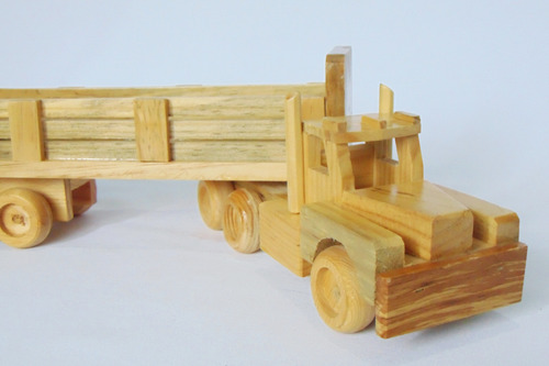 Autos De Madera. Juguete Artesanal. Varios Modelos Trailer Madera