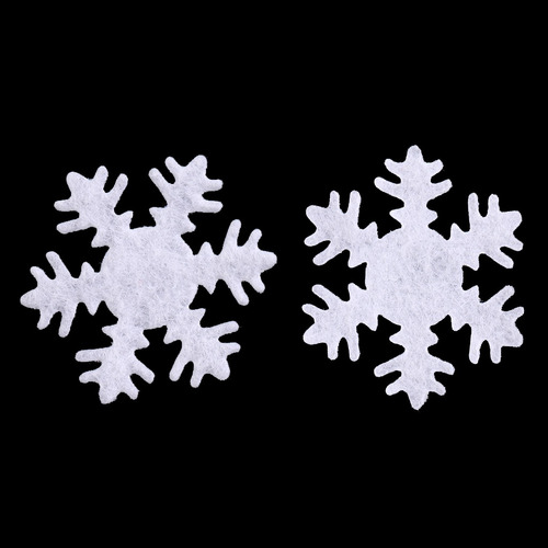 50 Piezas Adonros Copo De Nieve De Navidad No Tejida De Tela