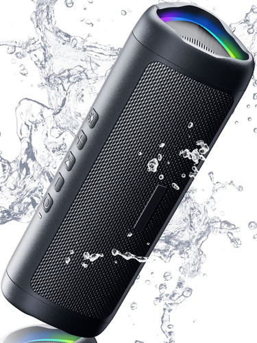 Altavoz Bluetooth Impermeable Ipx5 Con Sonido Hd Color Negro