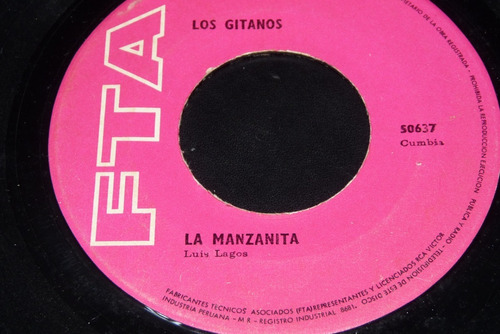 Jch- Los Gitanos La Manzanita / Españolita 45 Rpm Cumbia 