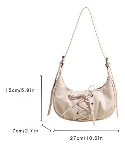 Bolso Hombro En Forma Media Luna Para Mujer, Bolso