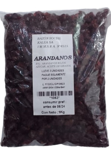 Arandanos Rojos 1kg Lleve 3 Pague Solo 2