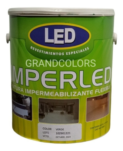 Imagen 3 de 3 de Pintura Impermeabilizante Led / Imperled Cuñete