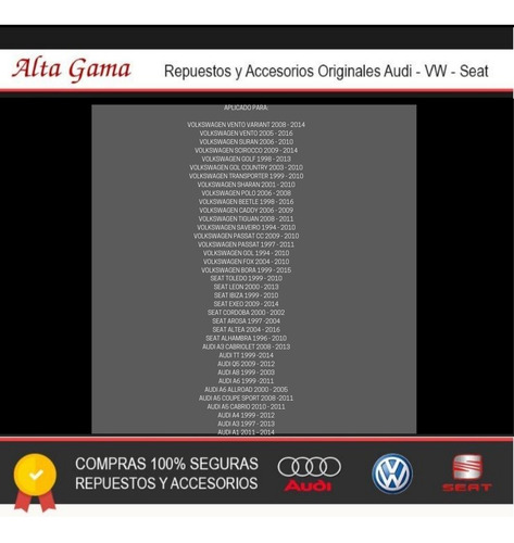 Imagen 8 de 10 de Reten De Arbol De Levas Audi A1 A3 A4 A5 A6 A8 Q5 Tt