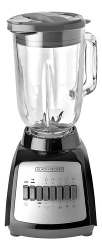 Licuadora Black+Decker Durapro BLBD210G 1.24 L negra con vaso de vidrio 120V