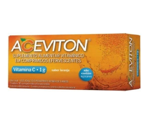 Aceviton Vitamina C 1g 10 Comprimidos Efervescentes Cimed