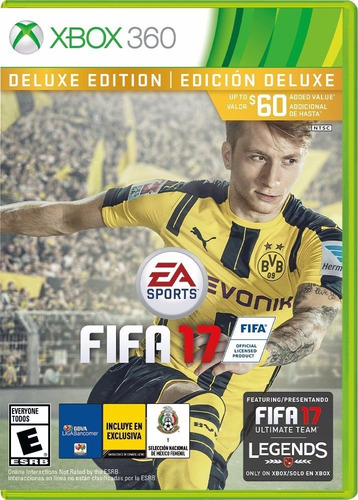 Juego Fifa 17 Xbox 360 Deluxe Edition