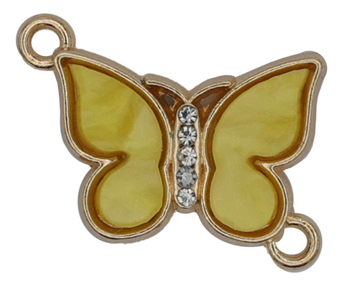 Pack 20pzs Dijes Separador Esmaltado Dorado Mariposa 