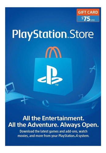 Playstation Store Gift Card $75 | Tarjeta Regalo | Psn Usa