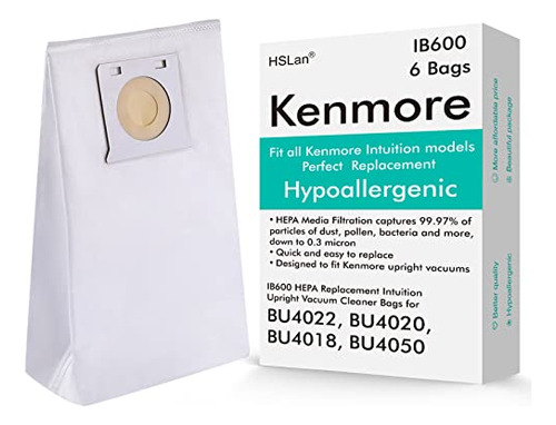 Compatible Con Bolsas De Aspiradora Kenmore Ib600 Hepa, Hipo