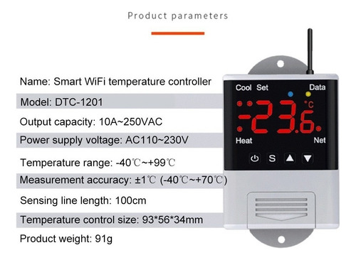 Versión Del Termostato Gift Con Wifi Dtc1201