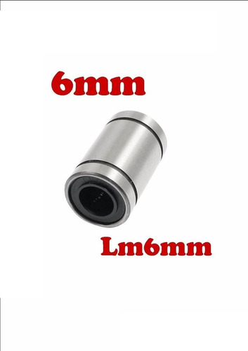 Rodamiento Lineal Lm6uu Mini 6mm Impresora3d Cnc Balinera