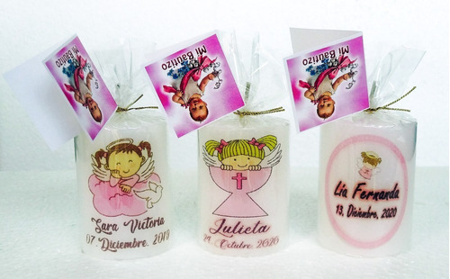 Recuerdo De Bautizo Niño Niña Cja. 40 Pzas. Personalizadas