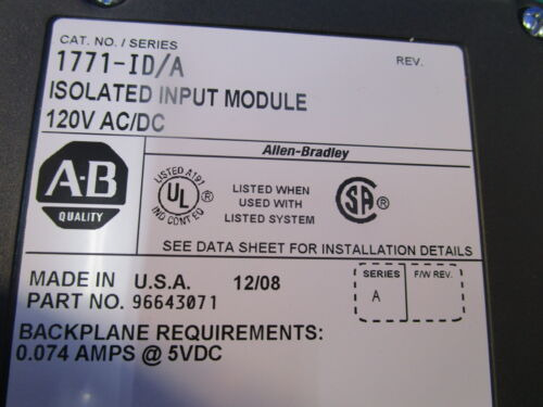 Nib Allen-bradley Rockwell Automation Isolated Input Mod Ssa