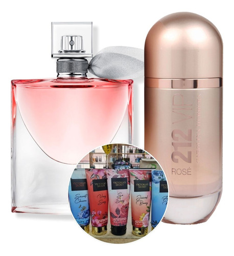 Kit Perfumes 1.1 (la Vida Es Bella 75 Ml + 212 Vip Rose 80 M