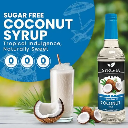 Sirope Sin Azúcar Syruvia Coco - 100% Vegano Y Kosher