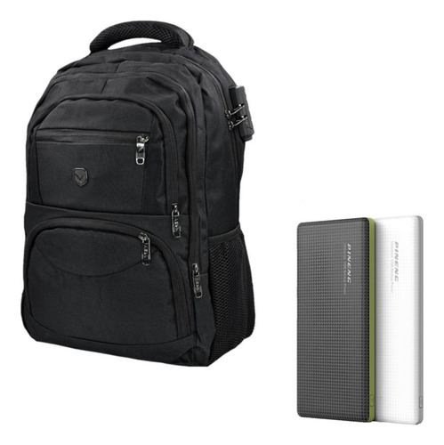 Bolsa Mochila Grande Notebook Trava + Power Bank 10000mah