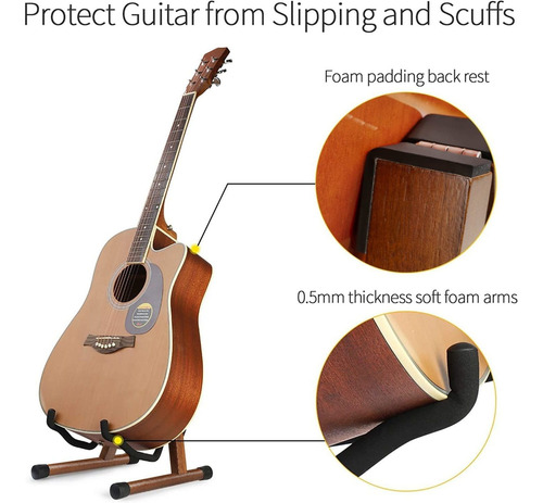 Soporte De Guitarra De Nogal, Soporte De Guitarra Acús...